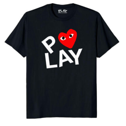 CDG T-Shirt white Double Heart Screen print