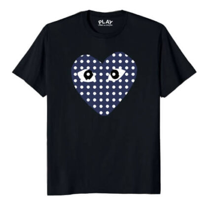 Comme Des Garcons Blue Heart Shirt