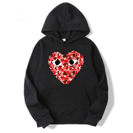 Comme Des Garcons Camo Heart Hoodie