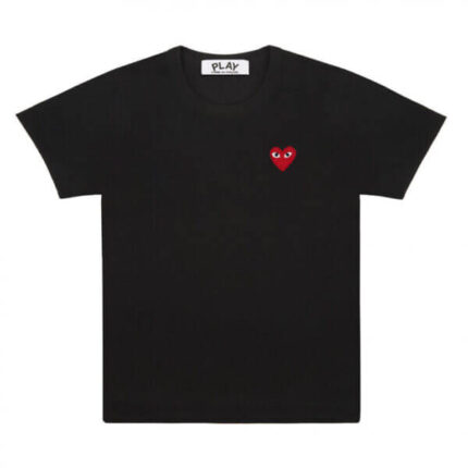 PLAY BASIC T-SHIRT RED EMBLEM (BLACK)