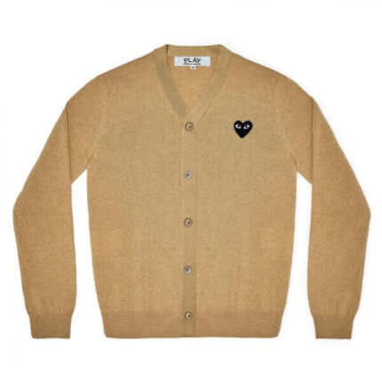 PLAY MEN’S CARDIGAN BLACK EMBLEM (BEIGE)