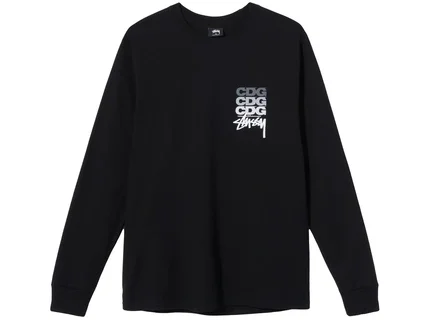 Stussy x CDG Dot LS Long Sleeve Black